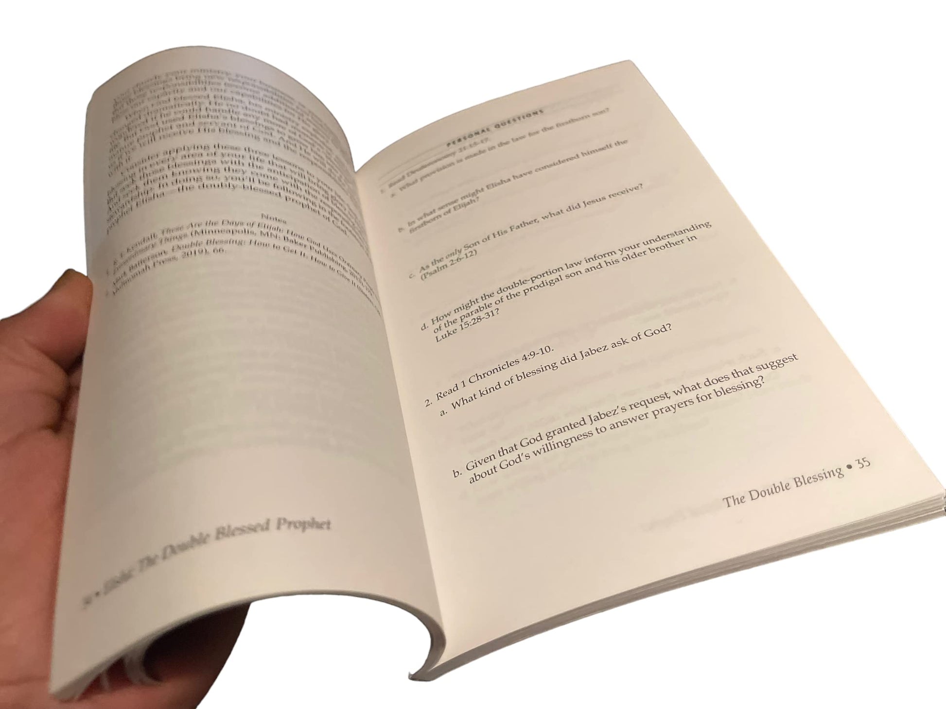 Elisha the Double Blessed Prophet Study Guide used book depot