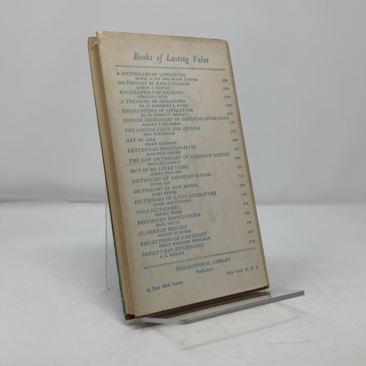 Short dictionary of classical word origins (Midcentury reference library) used book depot