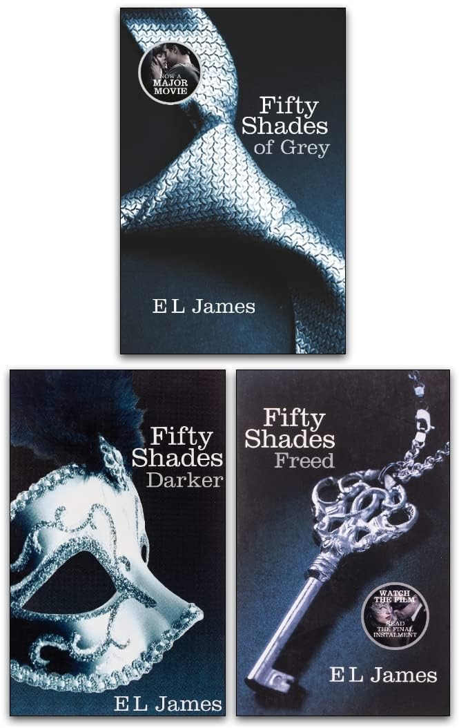 E L James Fifty Shades Series 3 Books Collection Set (Fifty Shades of Grey, Fifty Shades Darker, Fifty Shades Freed) used book depot