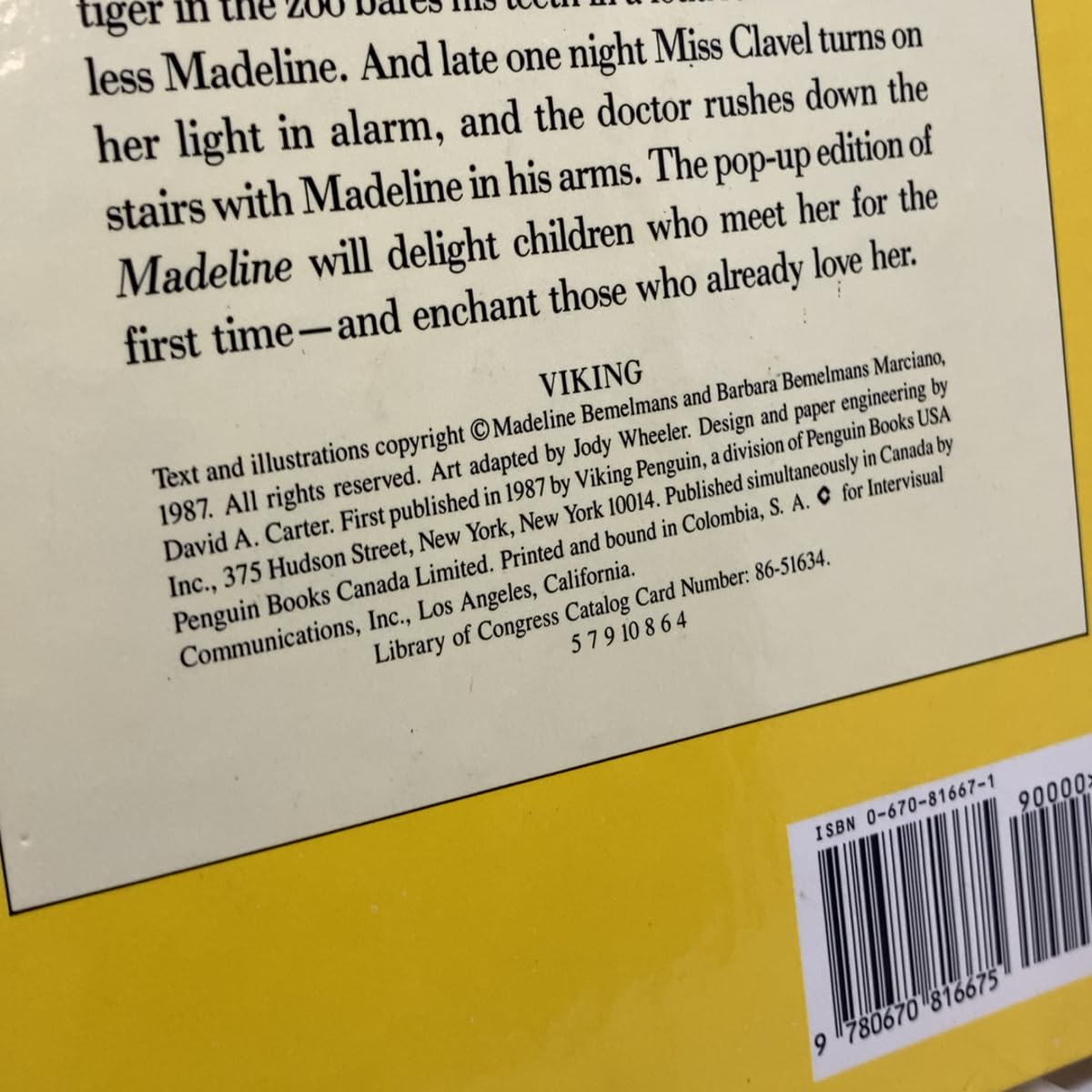 Madeline Pop-up Book