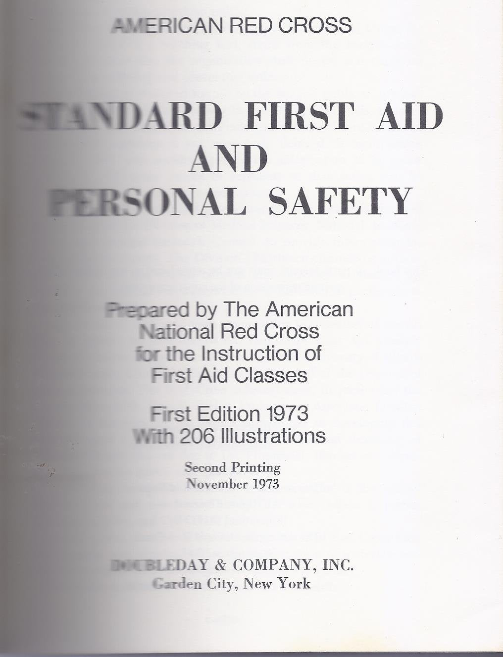 Standard First Aid and Personal Safety used book depot