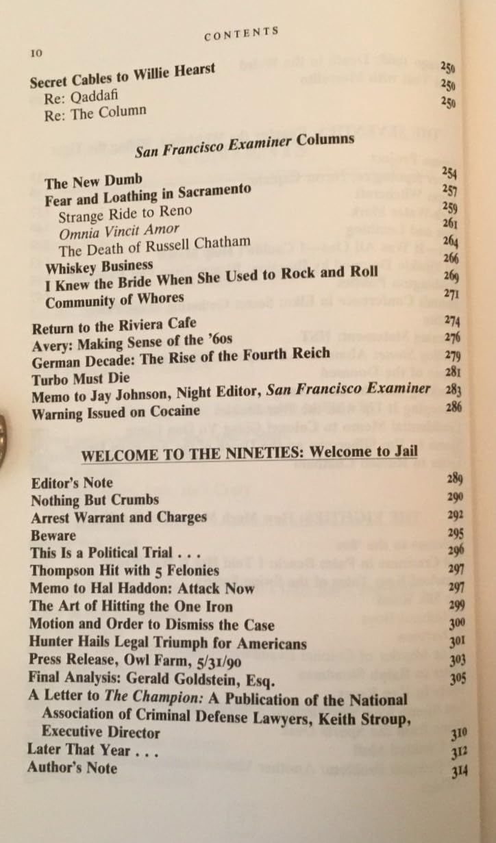Songs of the Doomed: More Notes on the Death of the American Dream Gonzo Papers, Vol. 3 used book depot
