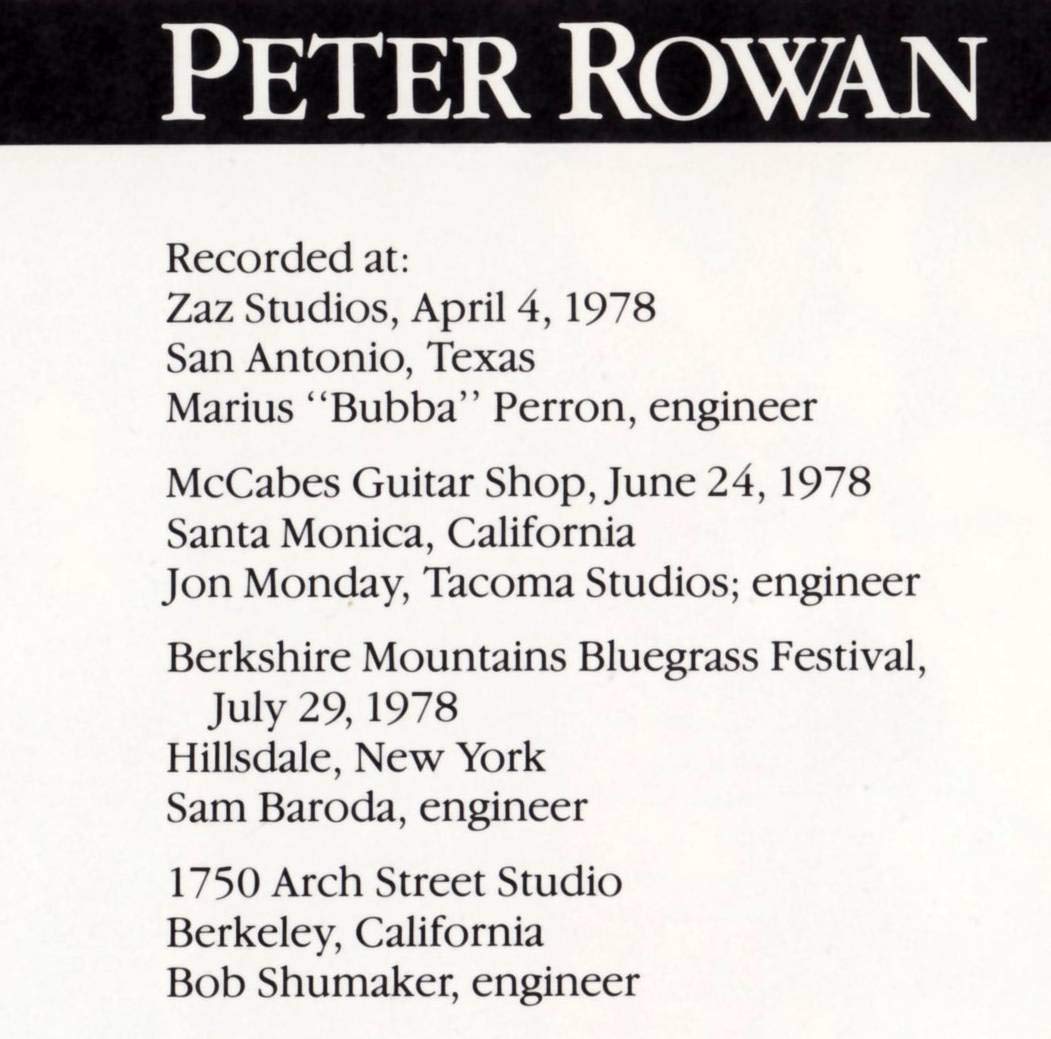 Peter Rowan used book depot