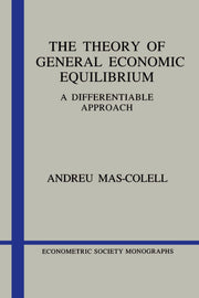The Theory of General Economic Equilibrium: A Differentiable Approach (Econometric Society Monographs, Series Number 9) used book depot