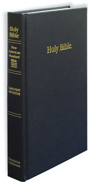 NASB Large Print Pew Bible (Black, Hardcover Cloth) used book depot