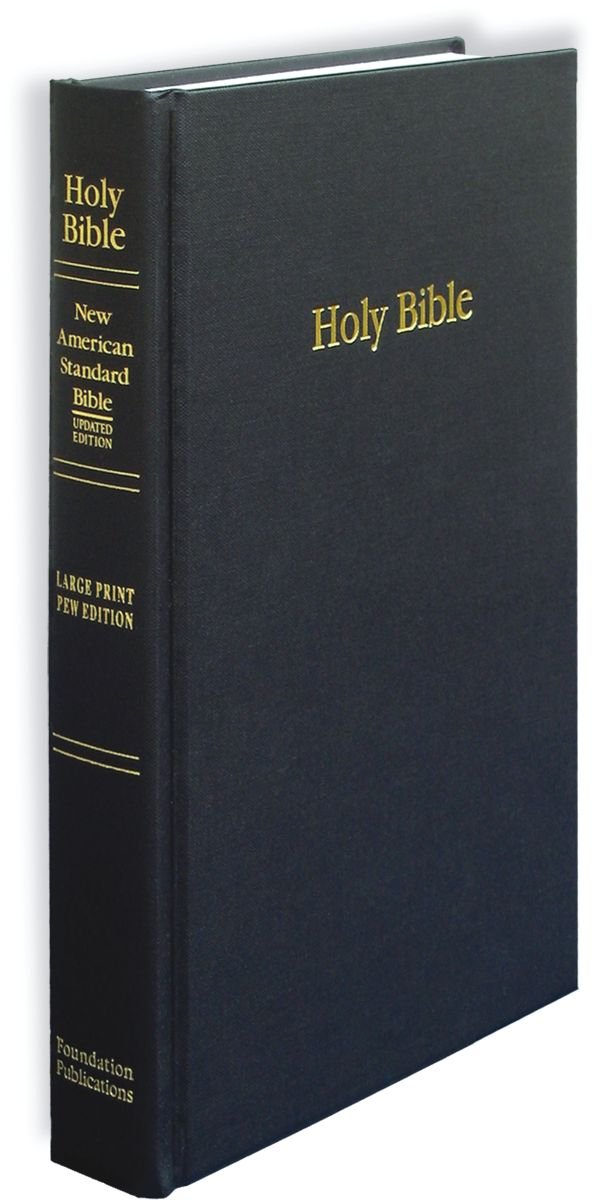 NASB Large Print Pew Bible (Black, Hardcover Cloth) used book depot