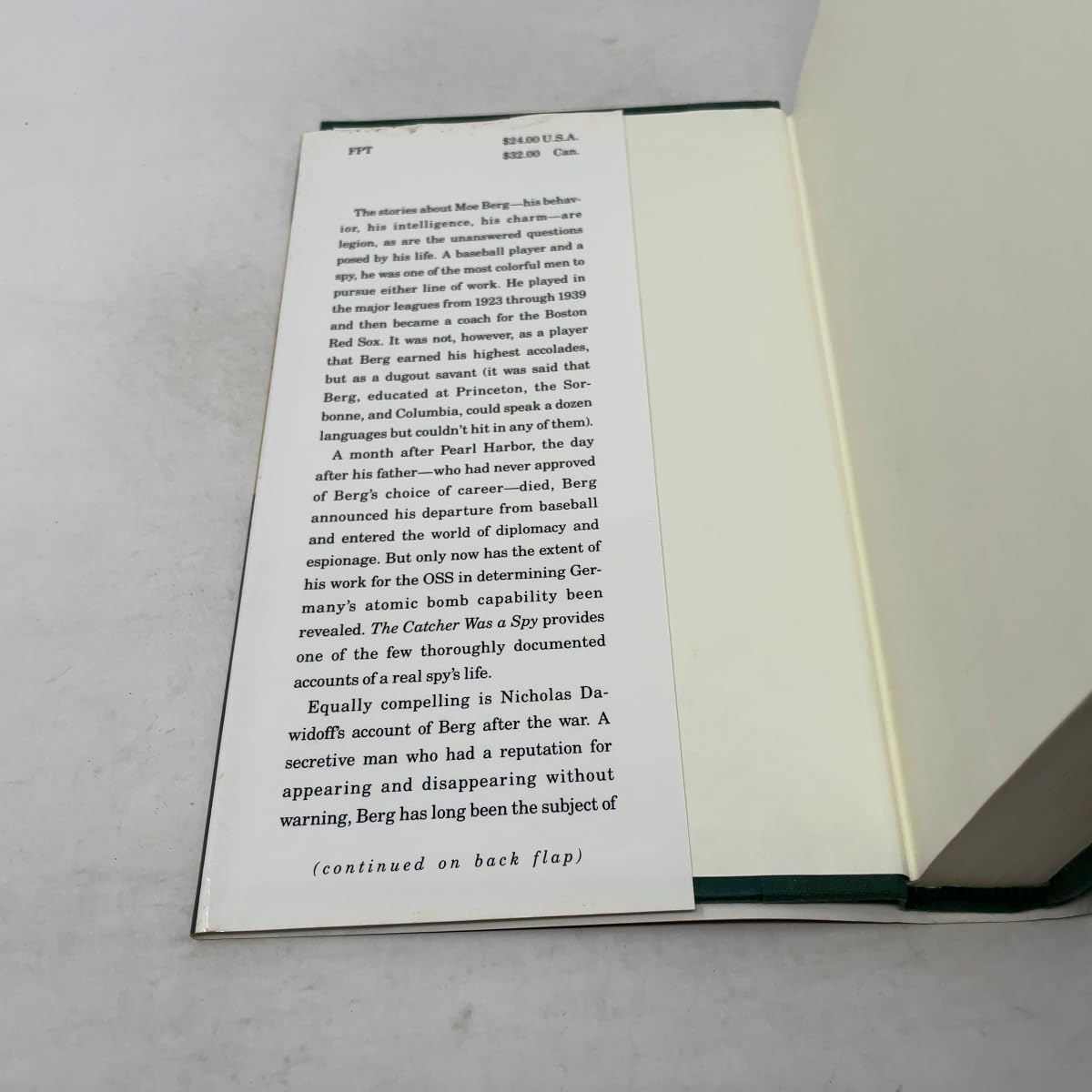 The Catcher Was a Spy: The Mysterious Life of Moe Berg