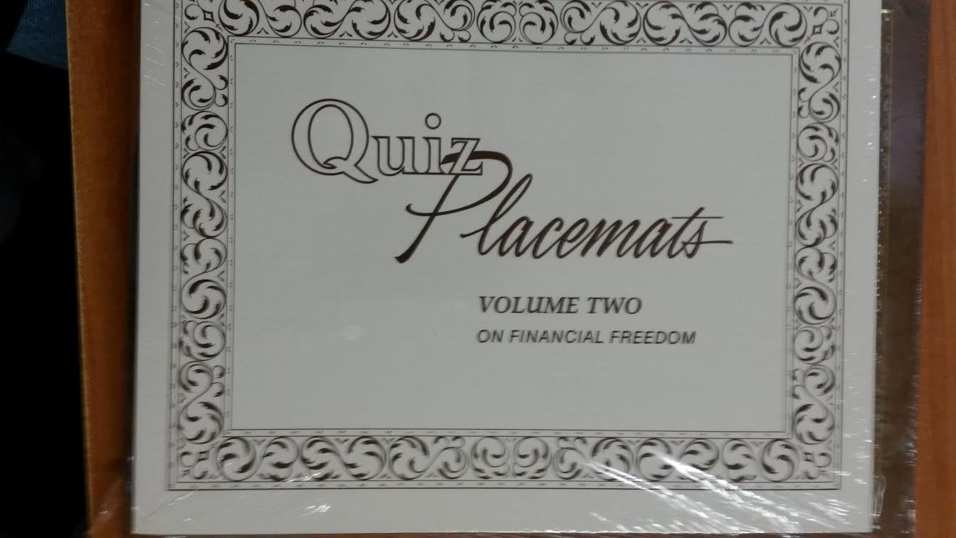 Men's Manual, Vol. 2 / Quiz Placemats on Financial Freedom, Vol. 2 used book depot