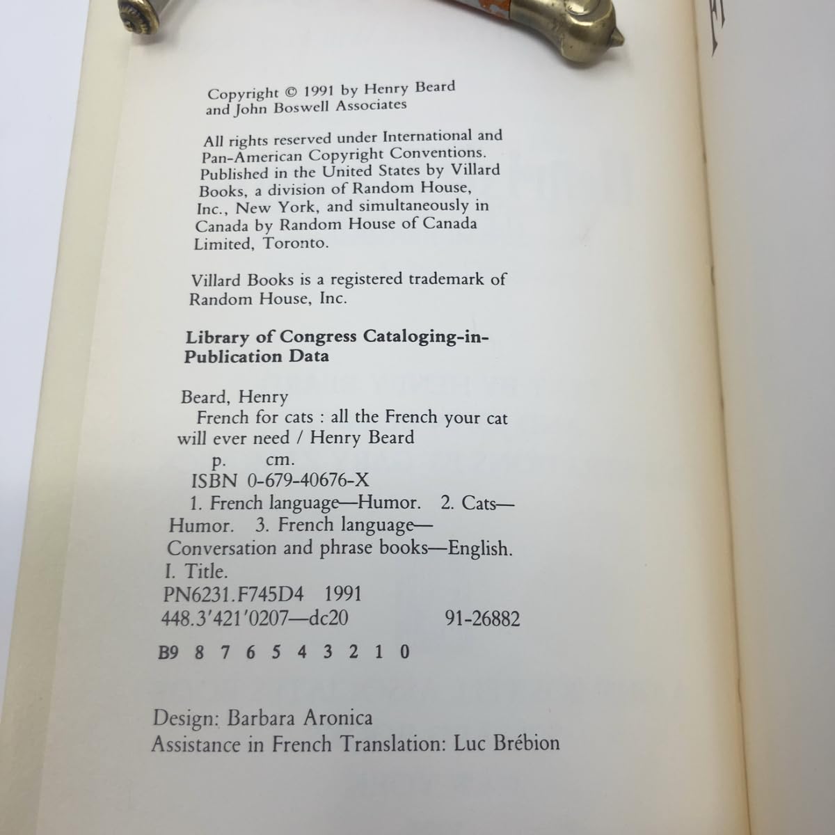 French for Cats: All the French Your Cat Will Ever Need used book depot
