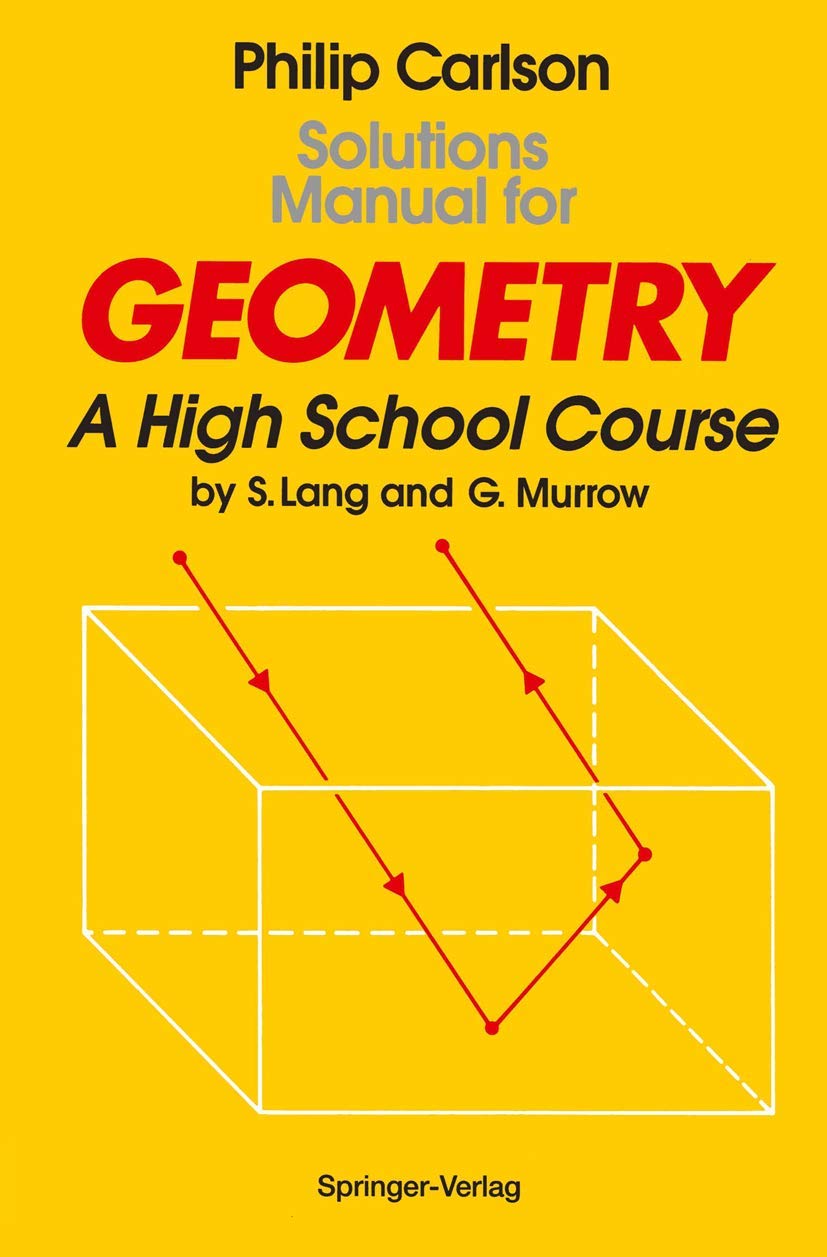 Solutions Manual for Geometry: A High School Course used book depot