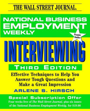 Interviewing, 3e (National Business Employment Weekly Career Guides) used book depot