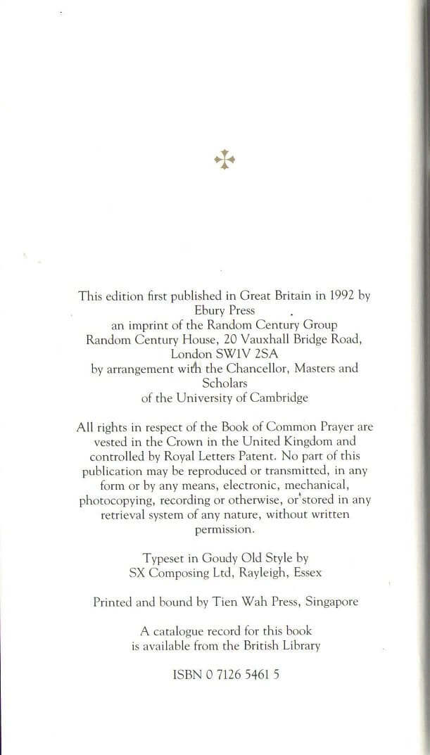 Book Of Common Prayer used book depot
