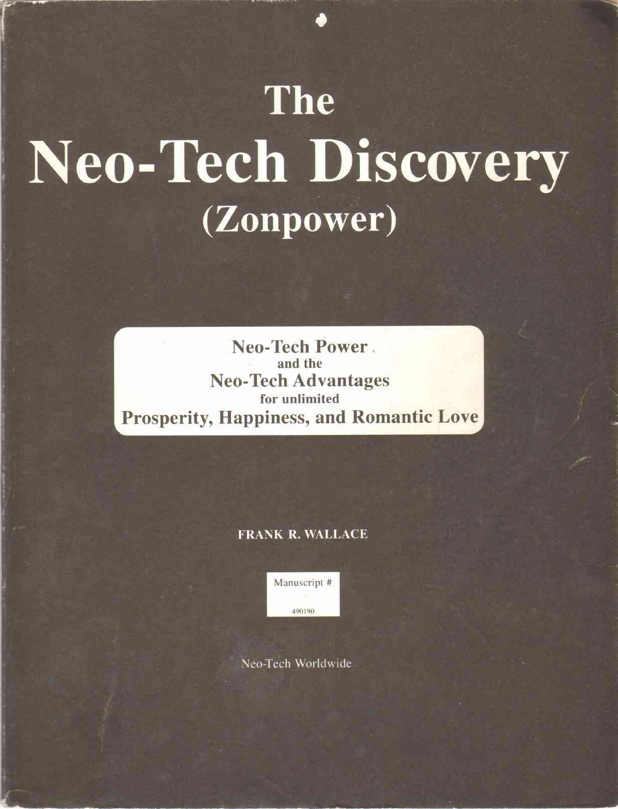 Neo-Tech Manuscript for Zonpower: The Entelechy of Prosperity and Happiness used book depot