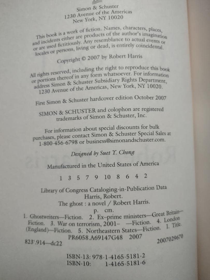 The Ghost: A Novel used book depot