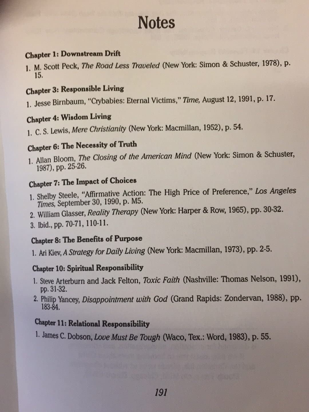 Responsible Living in an Age of Excuses used book depot