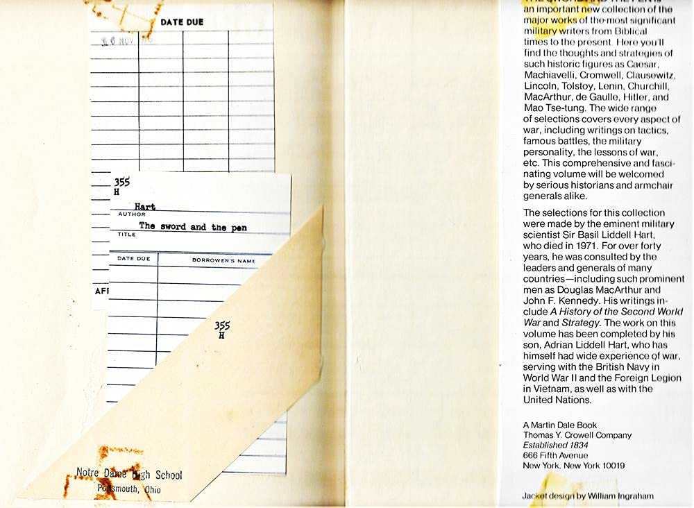 The Sword and The Pen: Selections from the World's Greatest Military Writings used book depot