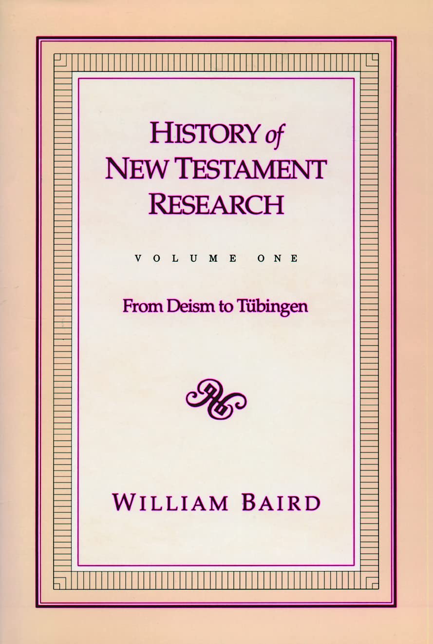 History of New Testament Research, Vol. 1 used book depot