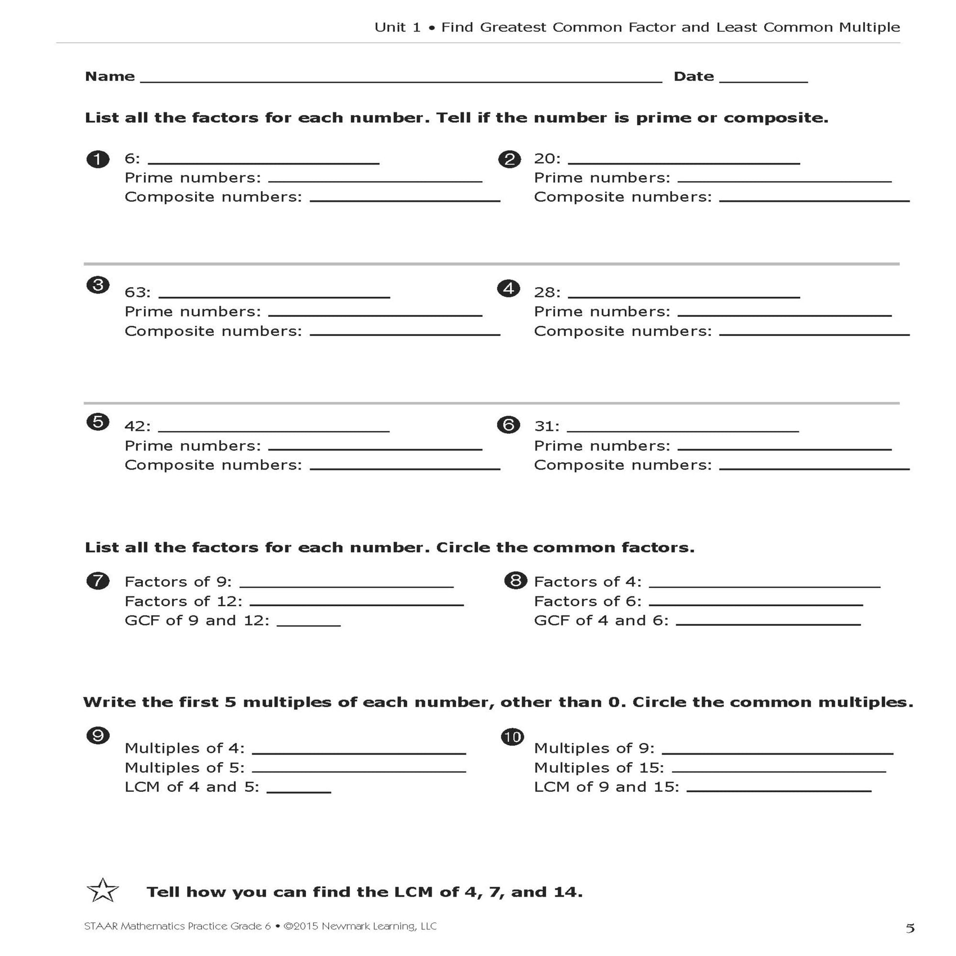 STAAR Mathematics Practice I For Children in Grade 6 I All-Inclusive Workbook for STAAR Prep I Mini-Lessons, Practice Pages, Assessments, & Practice Tests used book depot