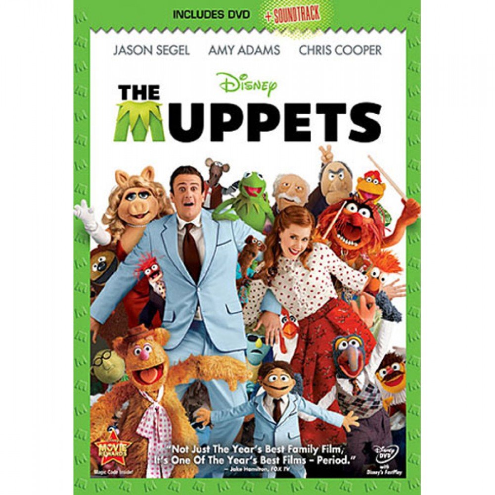 The Muppets (Single-Disc DVD + Soundtrack Download Card) used book depot