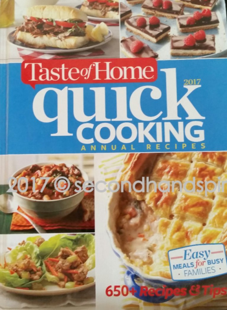 Taste of Home Quick Cooking Annual Recipes 2017 used book depot