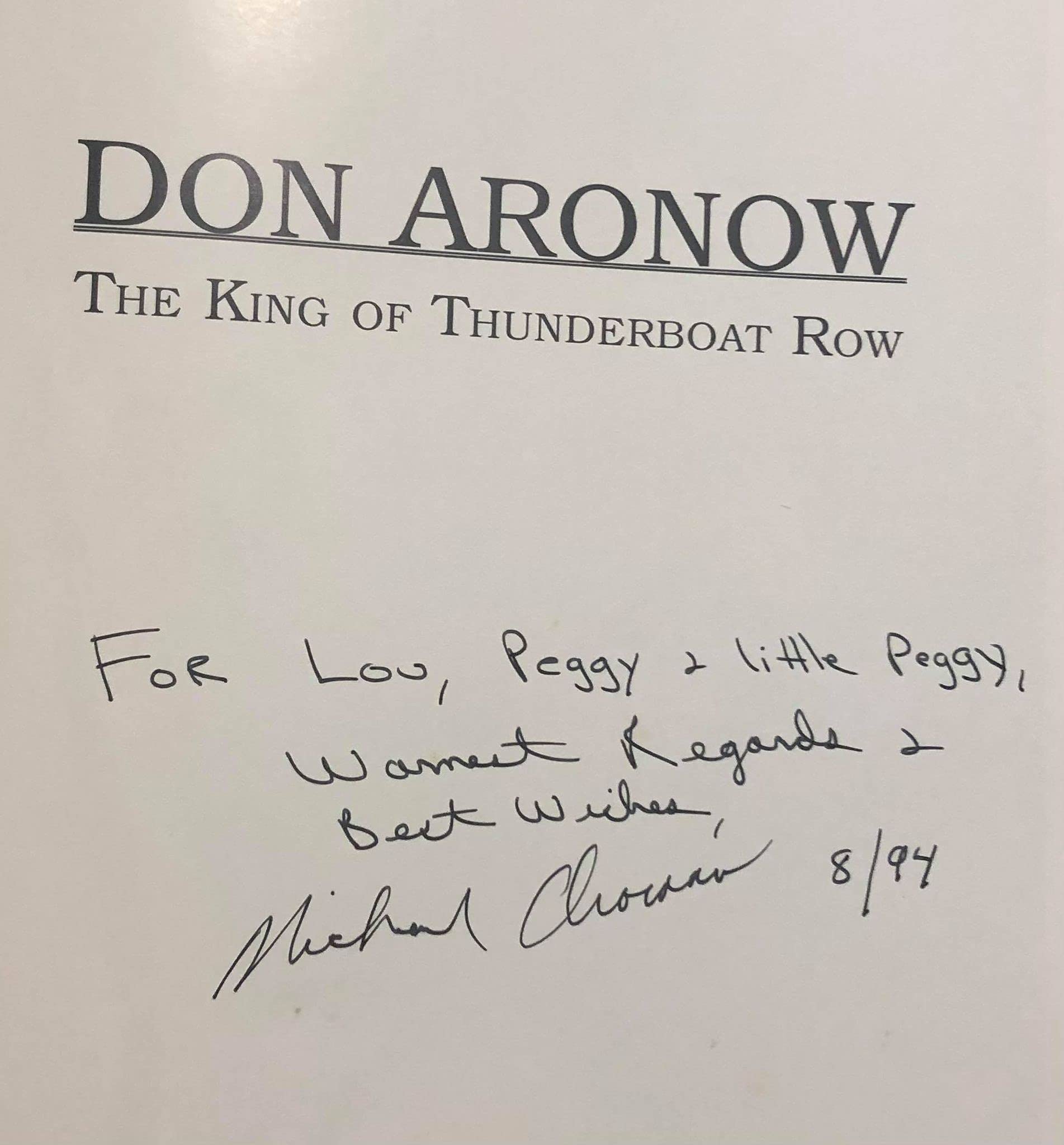 Don Aronow: The King of Thunderboat Row