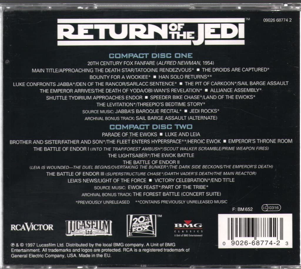 Return of the Jedi: The Original Motion Picture Soundtrack (Special Edition) used book depot