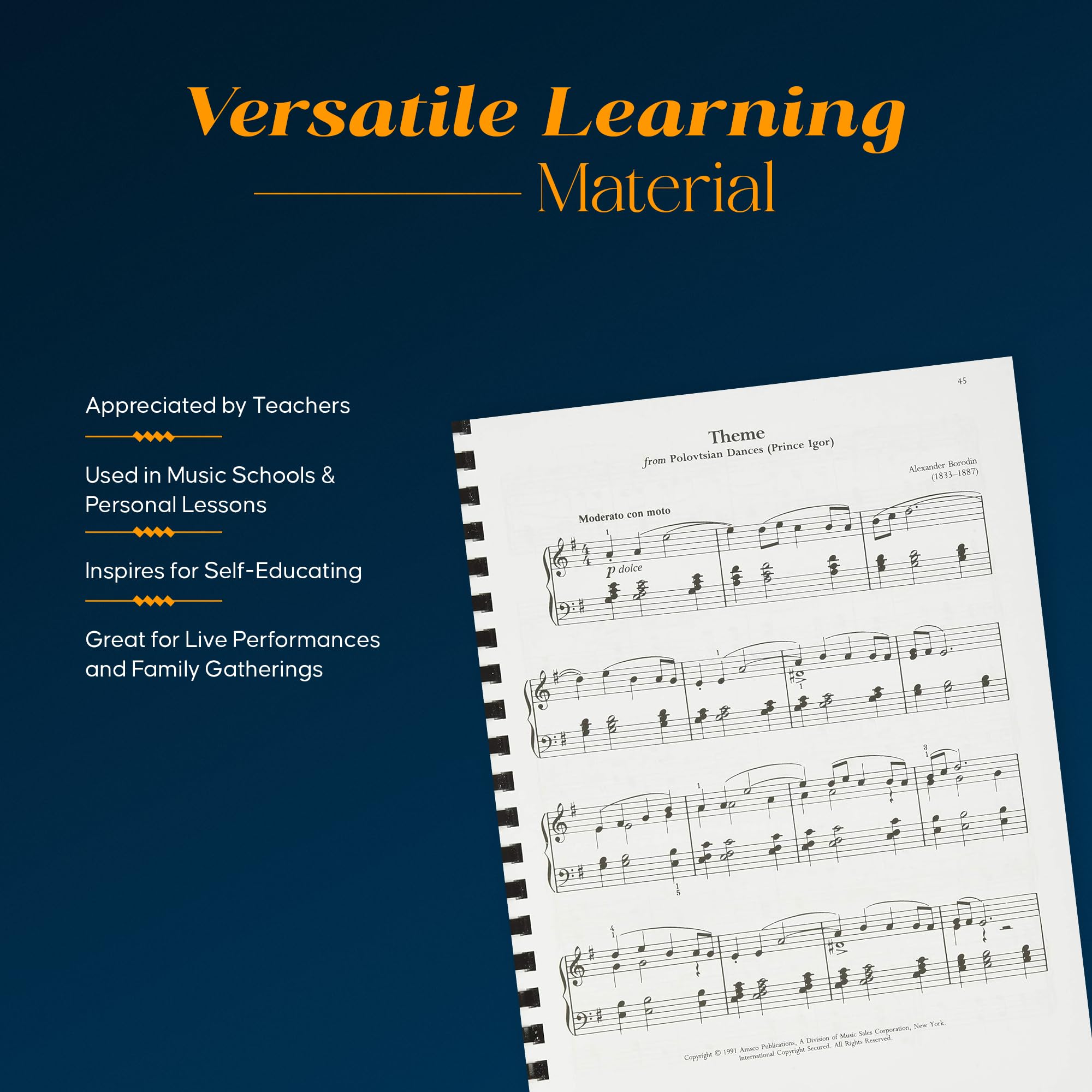The Library of Easy Piano Classics | Easy Piano Sheet Music for Beginners and Adults | Classical Piano Songbook with Famous Works | Educational Repertoire Book for Piano Students used book depot