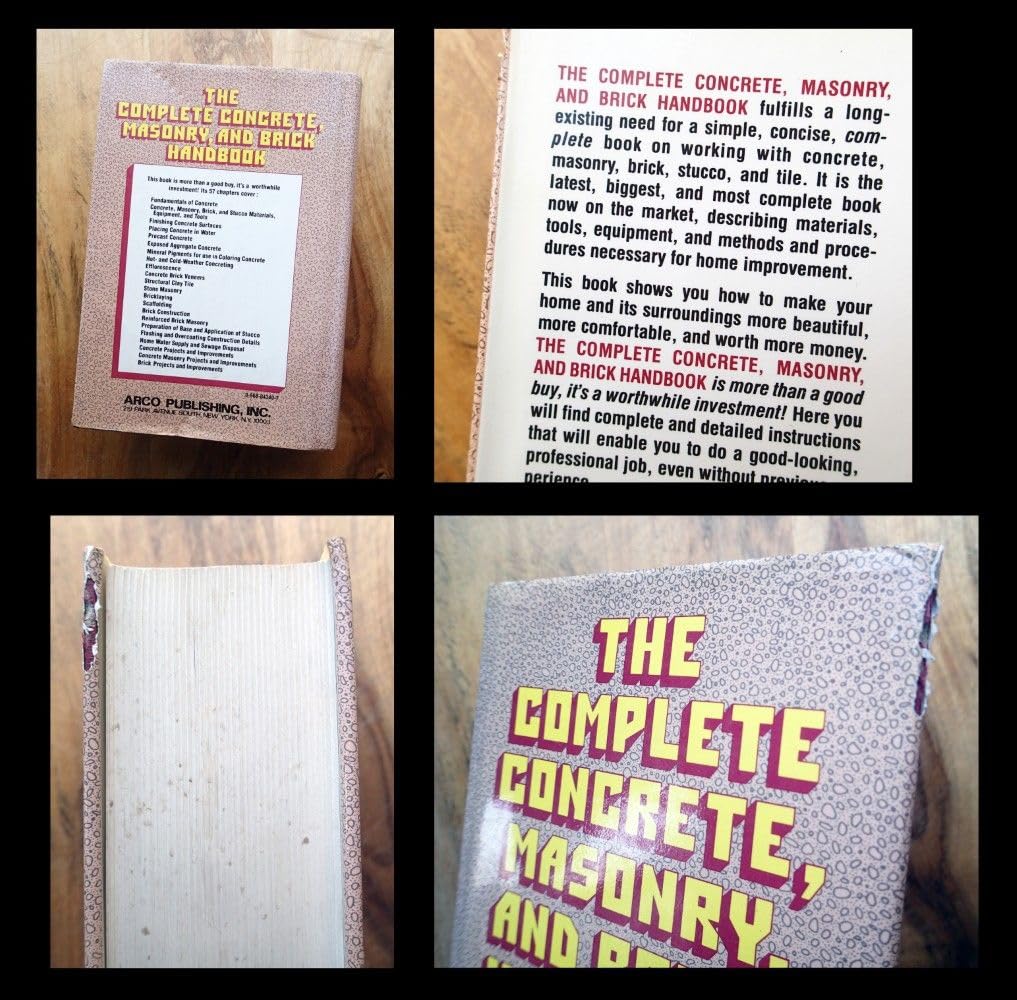 The Complete Concrete, Masonry, and Brick Handbook used book depot