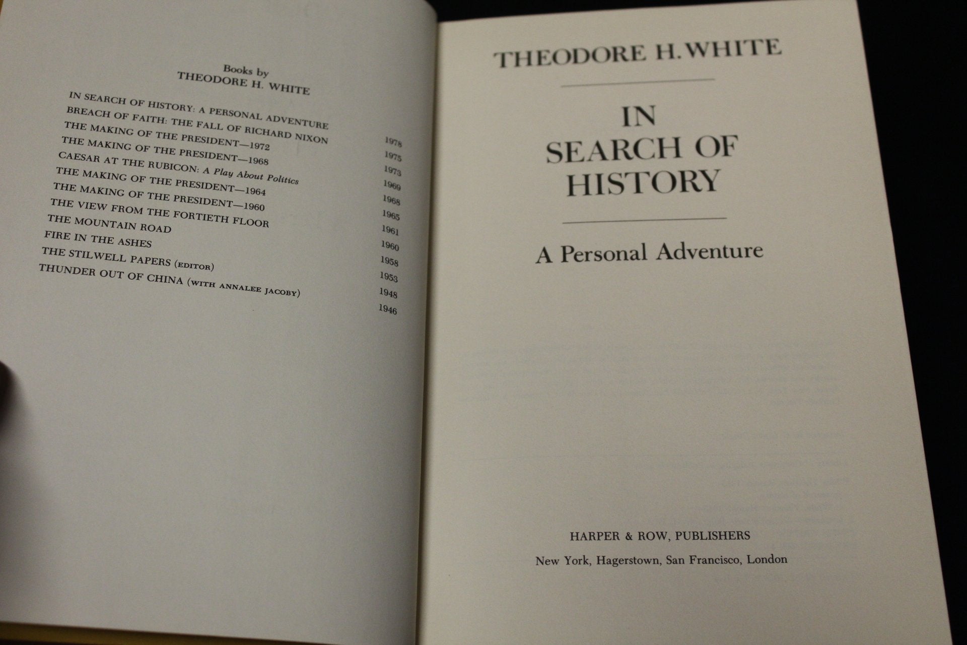 In Search of History: A Personal Adventure used book depot