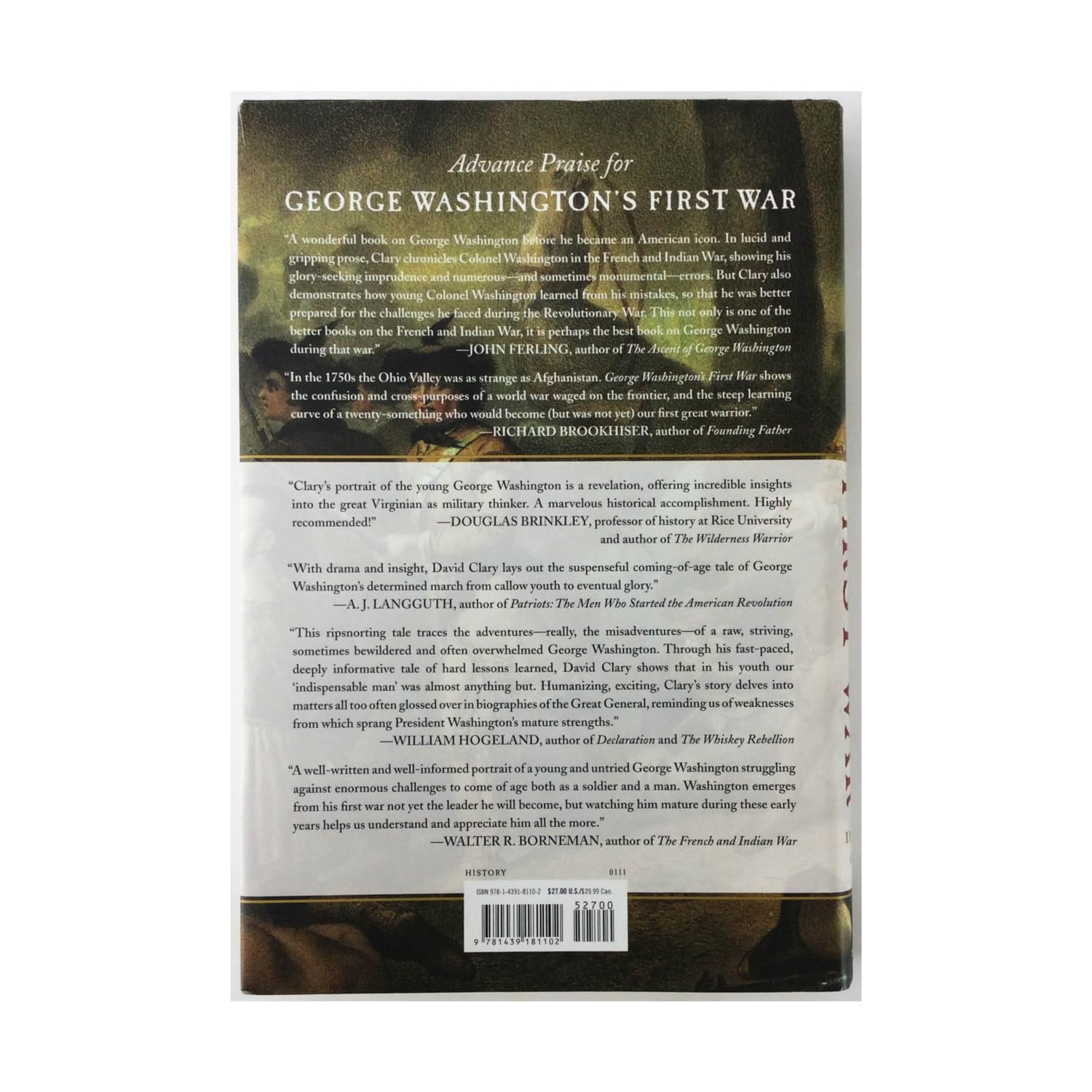 George Washington's First War: His Early Military Adventures used book depot