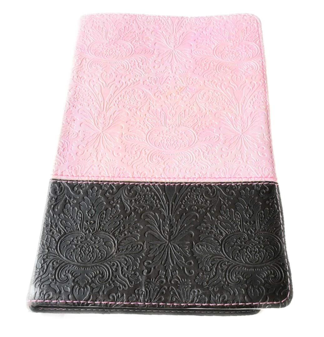 Holy Bible NLT, Personal Size Large Print edition, TuTone (Red Letter, LeatherLike, Pink/Brown) used book depot