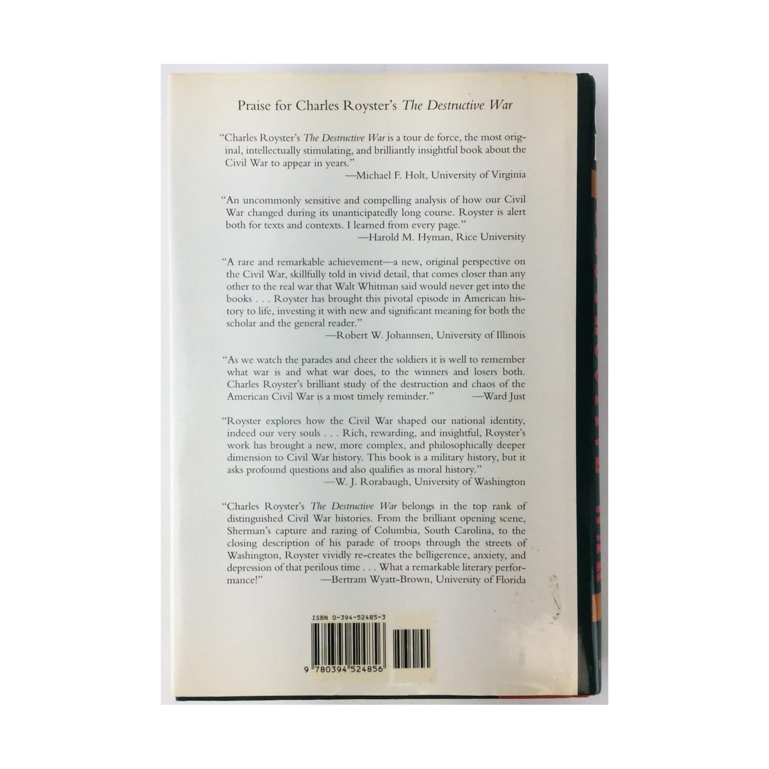 The Destructive War: William Tecumseh Sherman, Stonewall Jackson, & the Americans used book depot