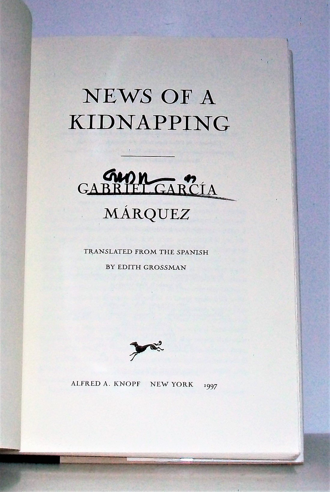 News of a Kidnapping used book depot