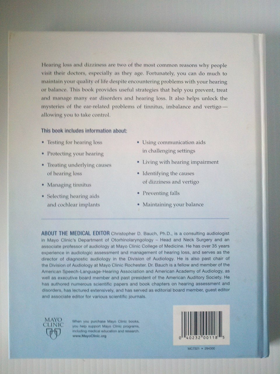 Harris Communications B1285 Mayo Clinic on Better Hearing and Balance used book depot