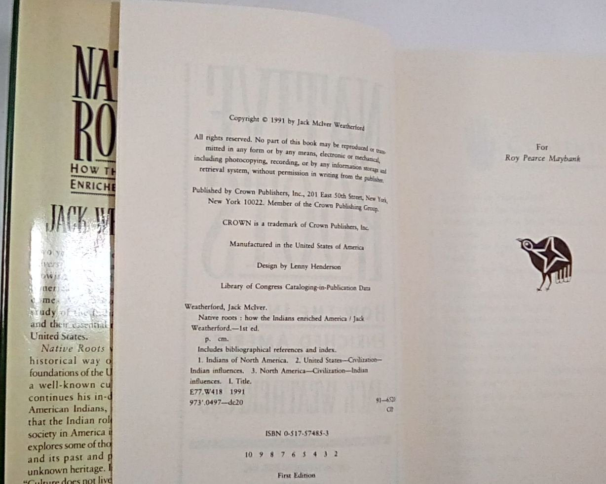 Native Roots: How the Indians Enriched America used book depot