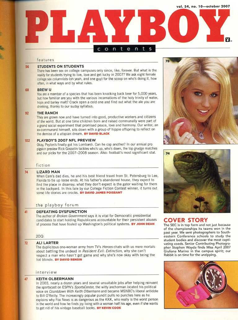 Playboy, October 2007 Issue used book depot