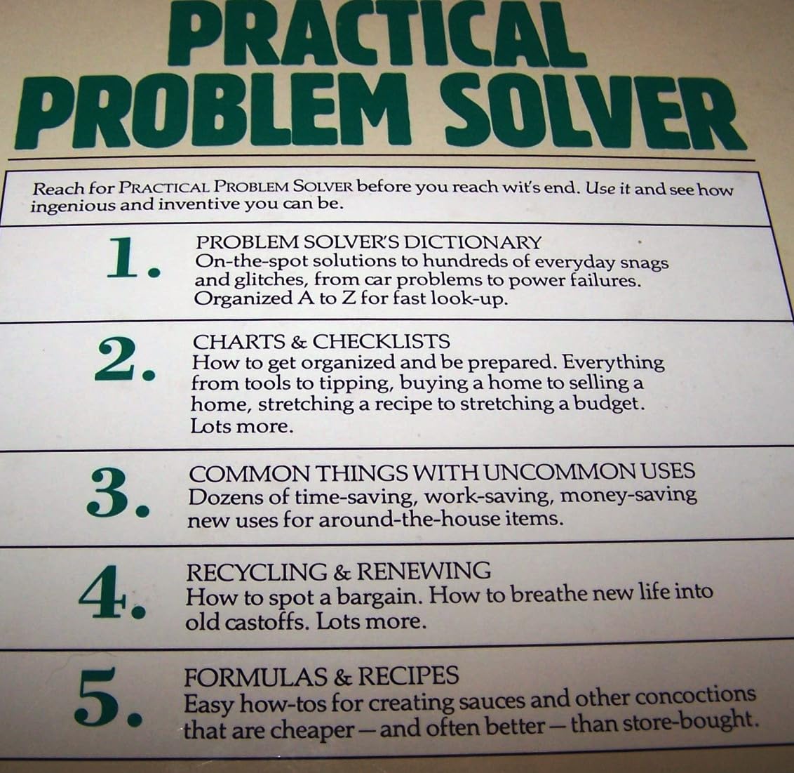 Practical Problem Solver: Substitutes, Shortcuts, and Ingenious Solutions for Making Life Easier used book depot