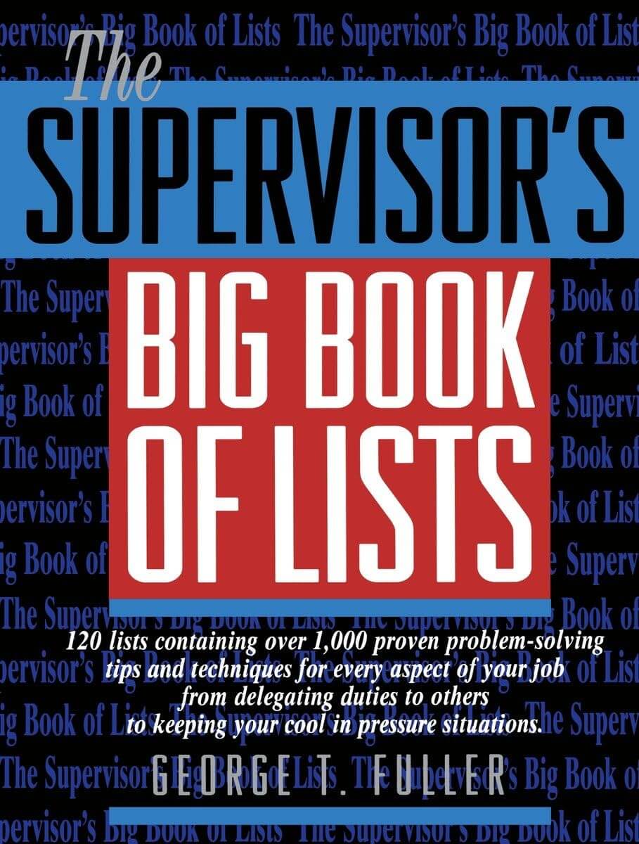 The Supervisor's Big Book of Lists used book depot