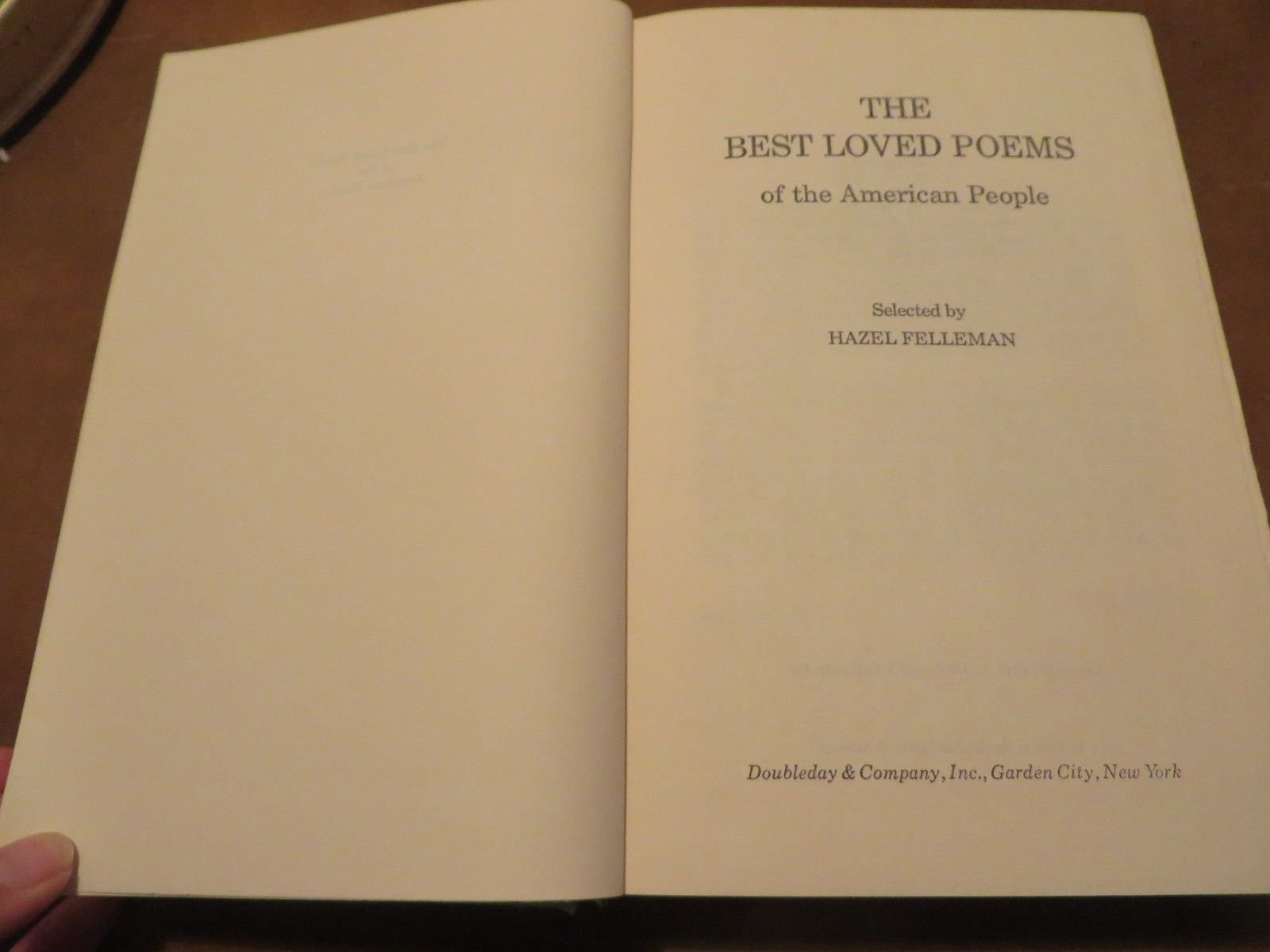 1936 THE BEST LOVED POEMS OF THE AMERICAN PEOPLE Hardcover by HAZEL FELLEMAN used book depot