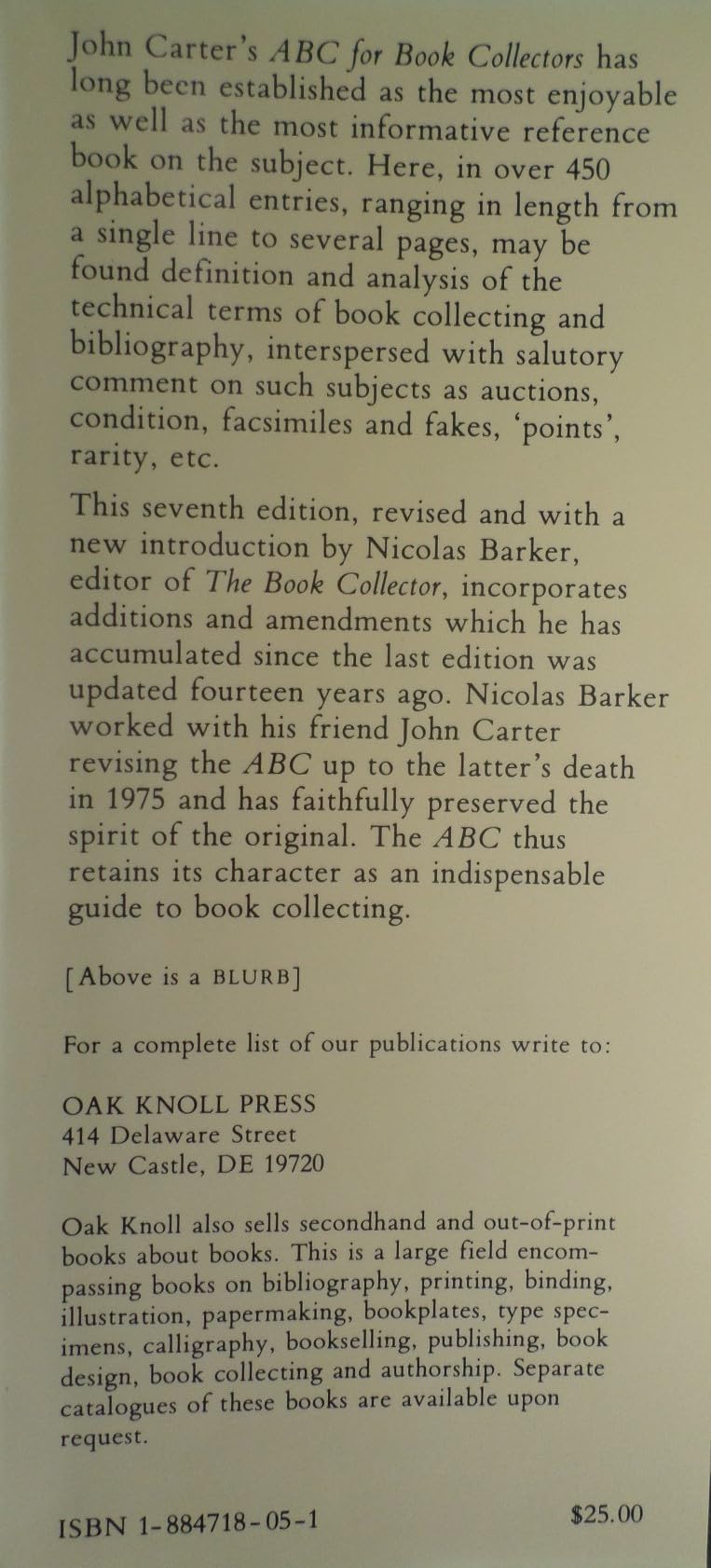 ABC for Book Collectors used book depot