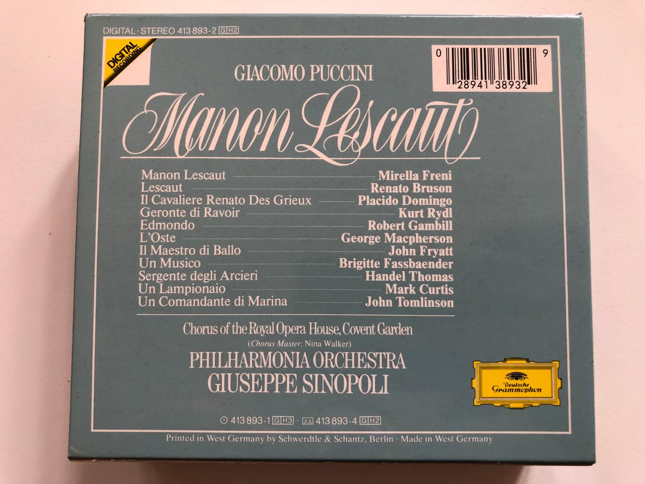Puccini: Manon Lescaut used book depot