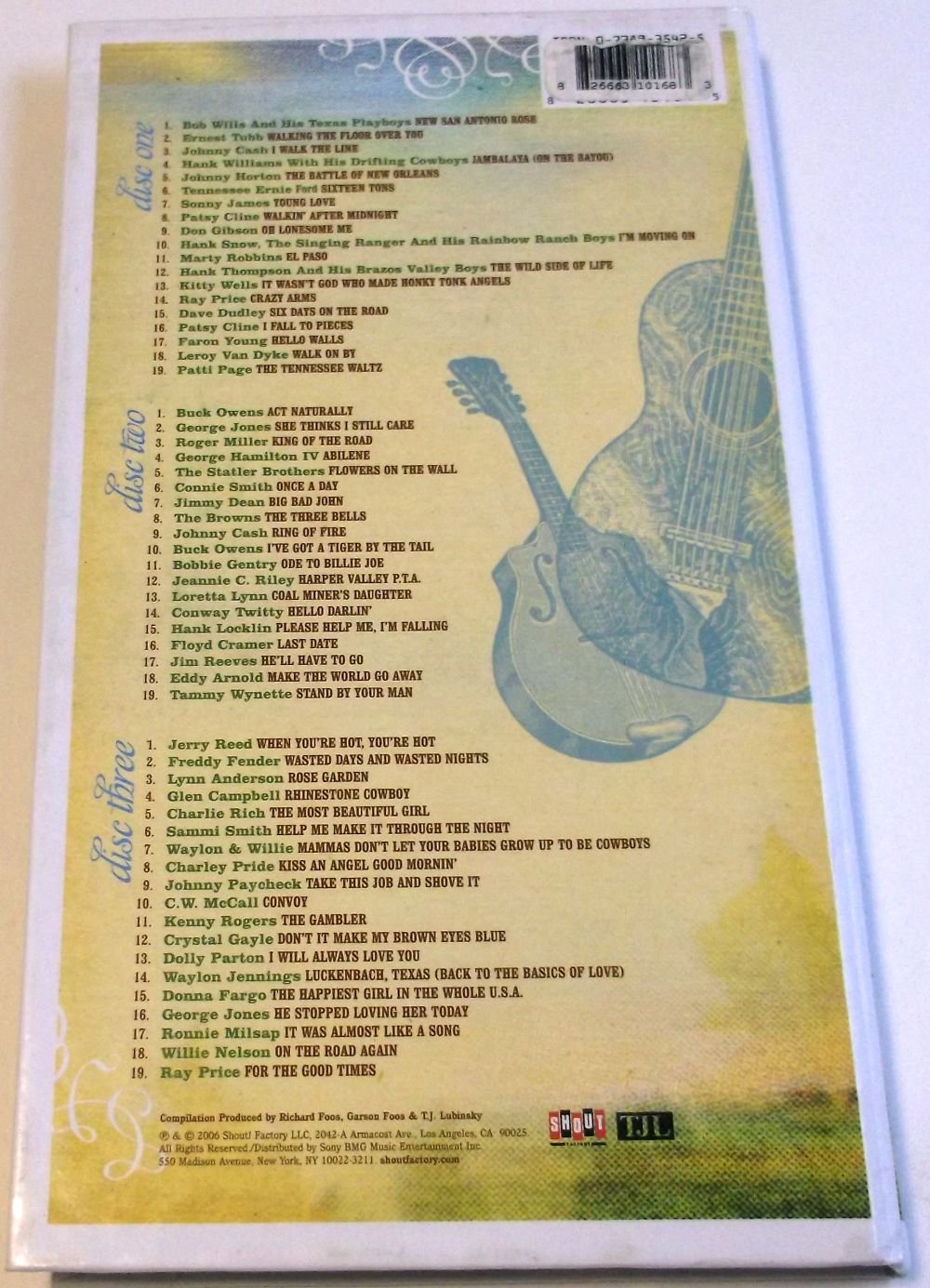Legends of Country : Classic Hits of the 50's, 60's and 70's (3 CD BOX SET) + Bonus used book depot