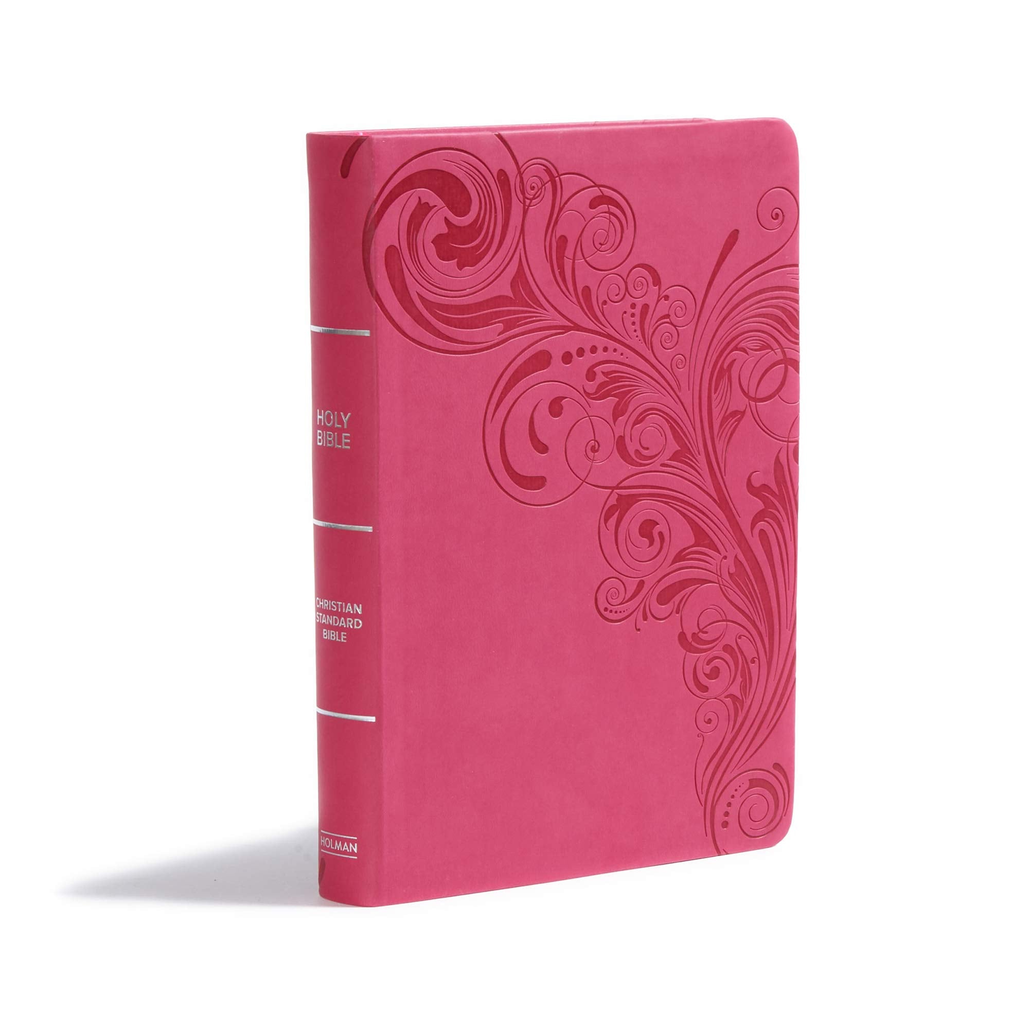 CSB Giant Print Reference Bible, Pink LeatherTouch, Red Letter, Presentation Page, Cross-References, Full-Color Maps, Easy-to-Read Bible Serif Type used book depot
