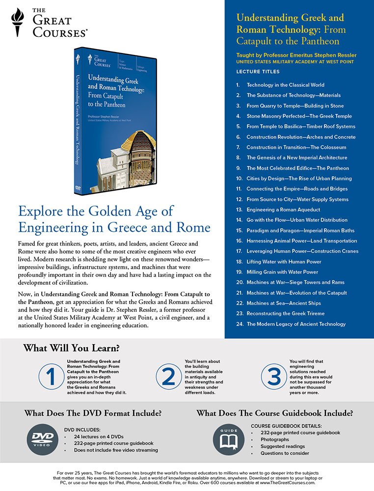 Understanding Greek and Roman Technology: From Catapult to the Pantheon used book depot