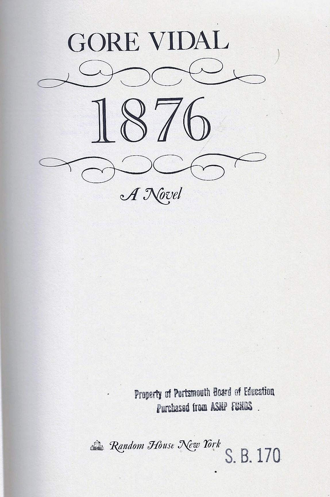 1876, A Novel used book depot