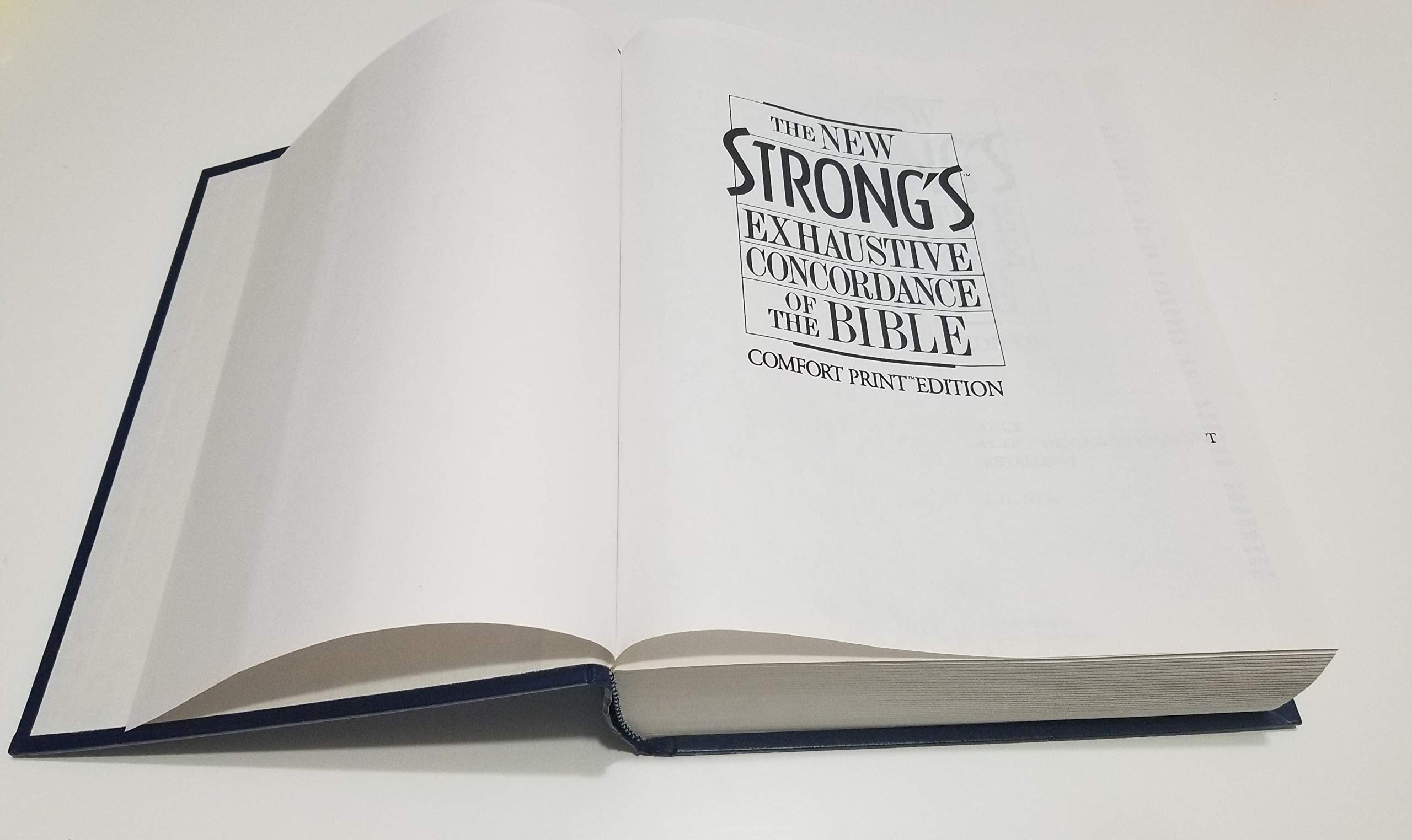 The New Strong's Exhaustive Concordance Of The Bible Comfort Print Edition used book depot
