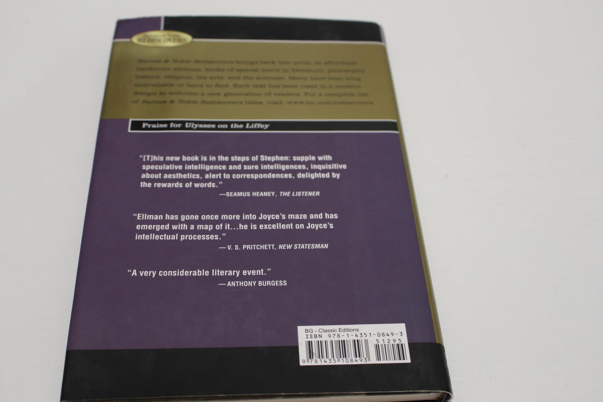 Ulysses on the Liffey (Barnes & Noble Rediscovers Series) used book depot