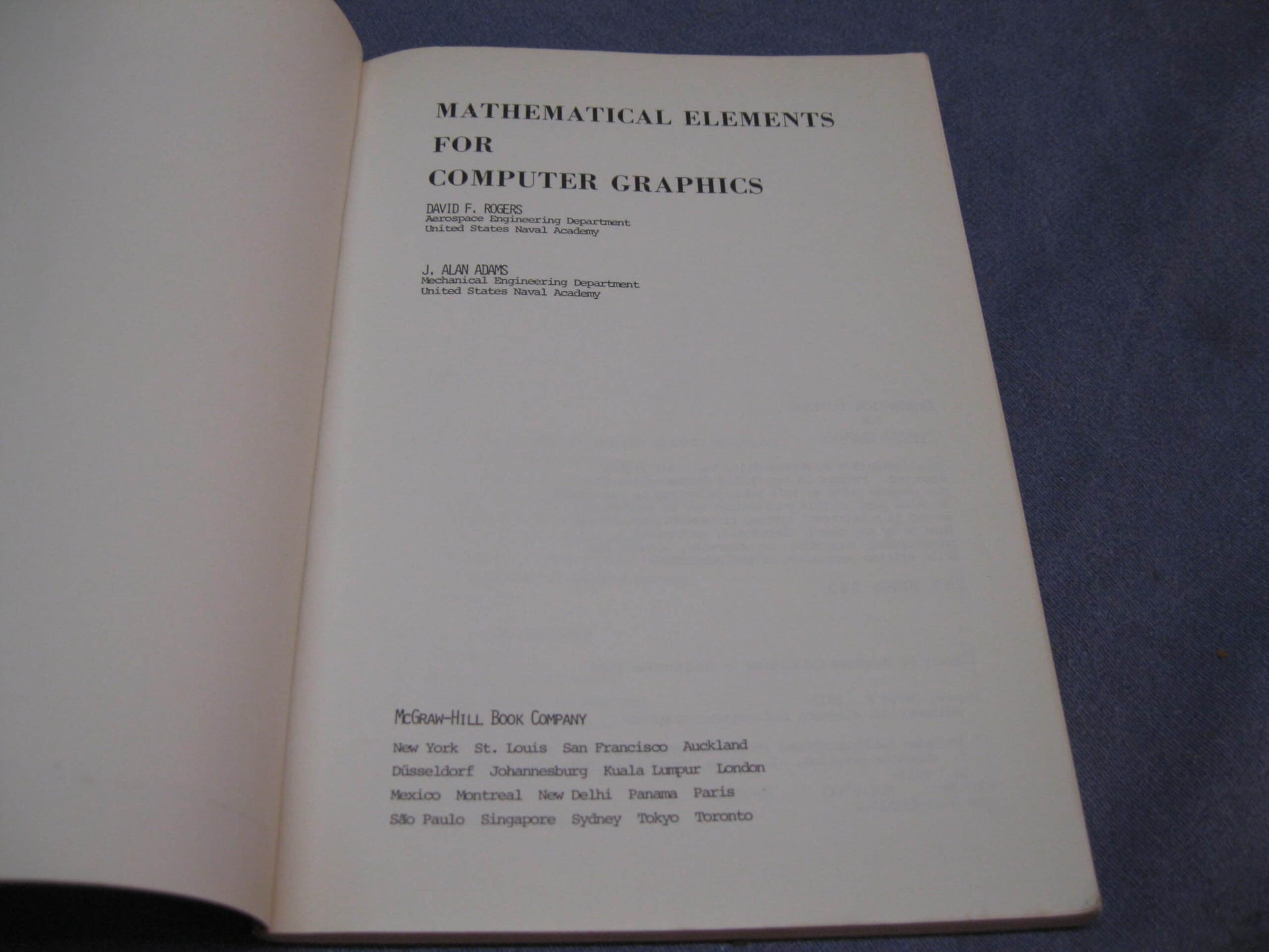 Mathematical Elements for Computer Graphics used book depot