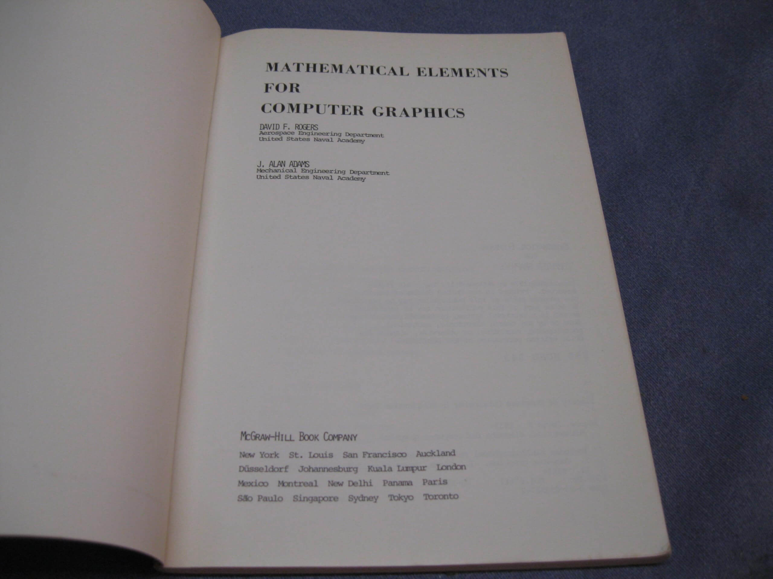 Mathematical Elements for Computer Graphics used book depot