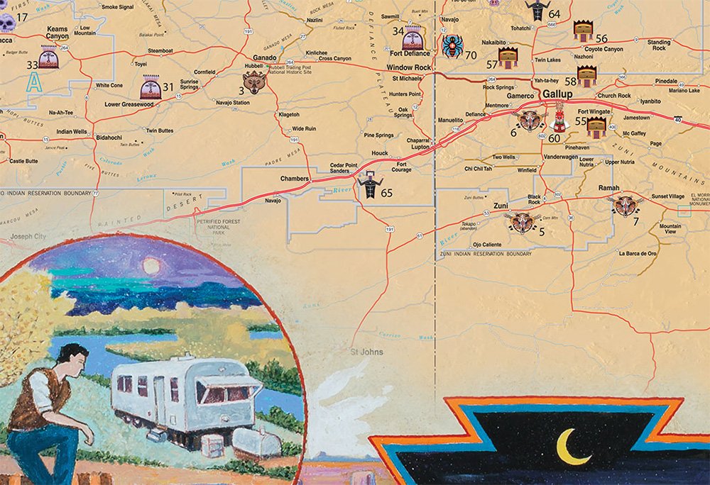 The Hillerman Indian Country Map And Guide used book depot